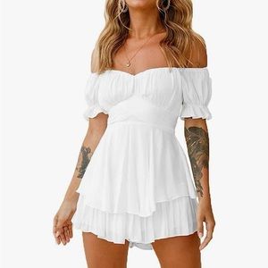 Boho white skirt dresss